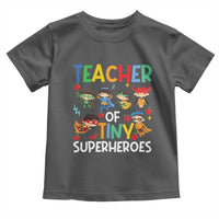 Teacher of Tiny Superheroes Toddler T Shirt Funny 100th Day of School