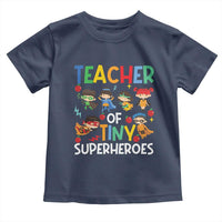 Teacher of Tiny Superheroes Toddler T Shirt Funny 100th Day of School