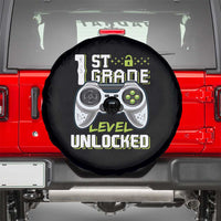 Leveling Up To School Funny Gamer Boys Spare Tire Cover First Day Back to School Gift