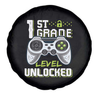 Leveling Up To School Funny Gamer Boys Spare Tire Cover First Day Back to School Gift