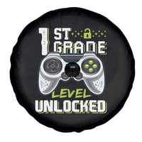 Leveling Up To School Funny Gamer Boys Spare Tire Cover First Day Back to School Gift