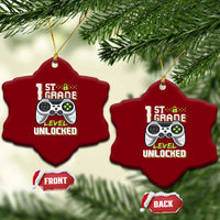 Leveling Up To School Funny Gamer Boys Ceramic Ornament First Day Back to School Gift