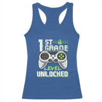 Leveling Up To School Funny Gamer Boys Racerback Tank Top First Day Back to School Gift