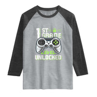 Leveling Up To School Funny Gamer Boys Raglan Shirt First Day Back to School Gift