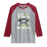 Leveling Up To School Funny Gamer Boys Raglan Shirt First Day Back to School Gift