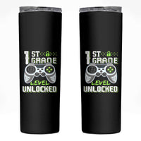 Leveling Up To School Funny Gamer Boys Skinny Tumbler First Day Back to School Gift