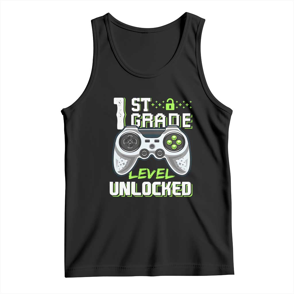Leveling Up To School Funny Gamer Boys Tank Top First Day Back to School Gift
