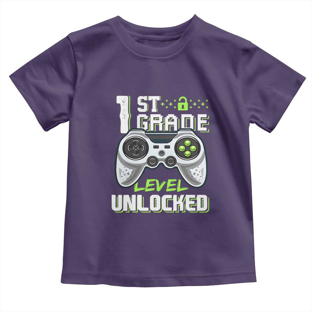 Leveling Up To School Funny Gamer Boys Toddler T Shirt First Day Back to School Gift