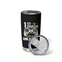 Leveling Up To School Funny Gamer Boys Tumbler Cup First Day Back to School Gift