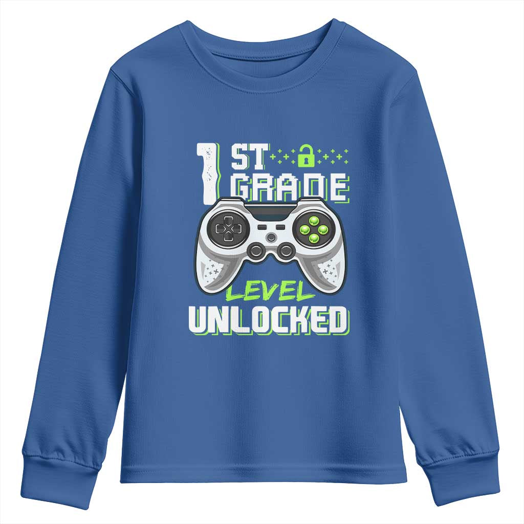 Leveling Up To School Funny Gamer Boys Youth Sweatshirt First Day Back to School Gift