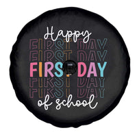 Happy First Day of School Spare Tire Cover Positive Vibe Teacher and Student Gift