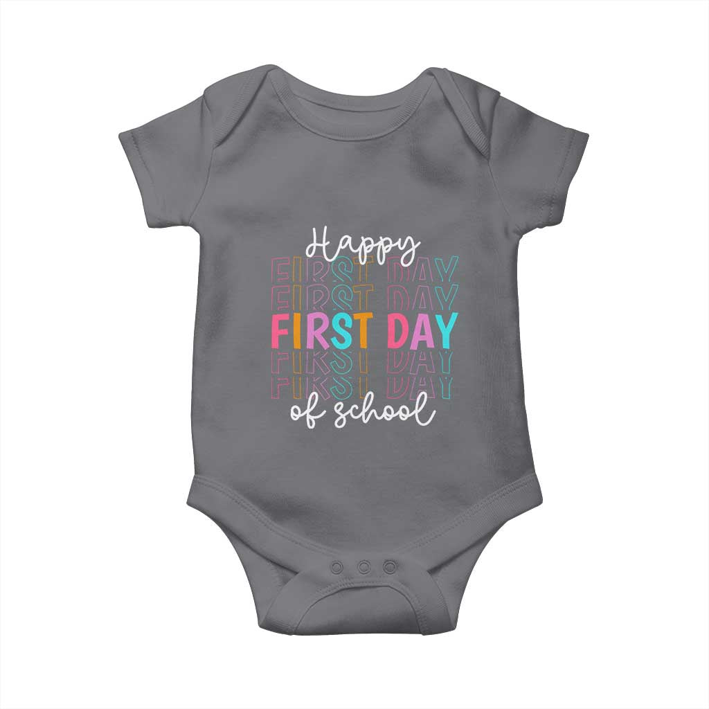 Happy First Day of School Baby Onesie Positive Vibe Teacher and Student Gift