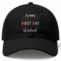Happy First Day of School Baseball Cap Positive Vibe Teacher and Student Gift