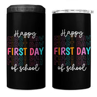 Happy First Day of School 4 in 1 Can Cooler Tumbler Positive Vibe Teacher and Student Gift