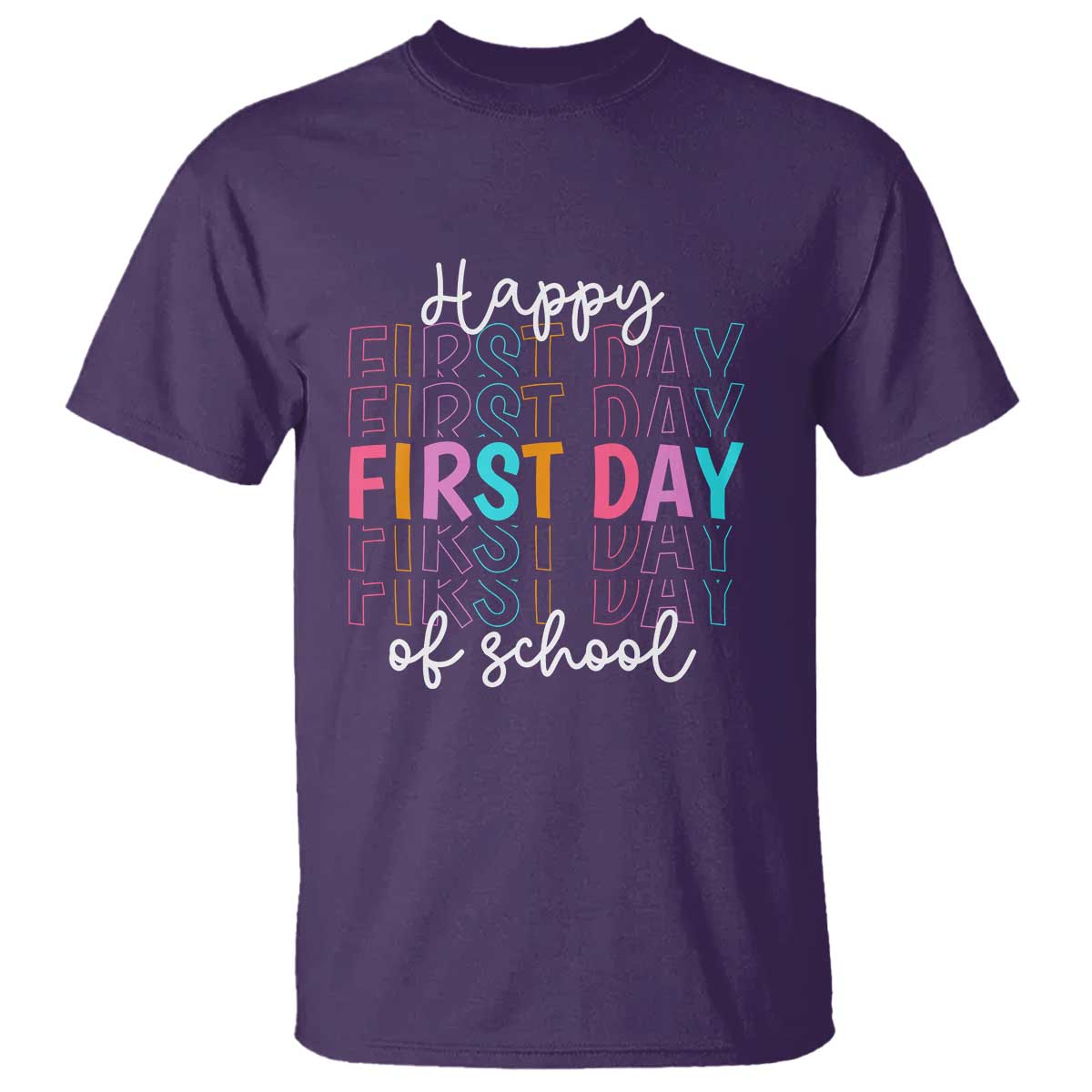 Happy First Day of School T Shirt Happy Design for Teachers and Students - Wonder Print Shop