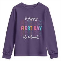 Happy First Day of School Youth Sweatshirt Positive Vibe Teacher and Student Gift