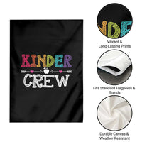 Kinder Crew Funny Kindergarten Garden Flag Teacher and Student Back to School