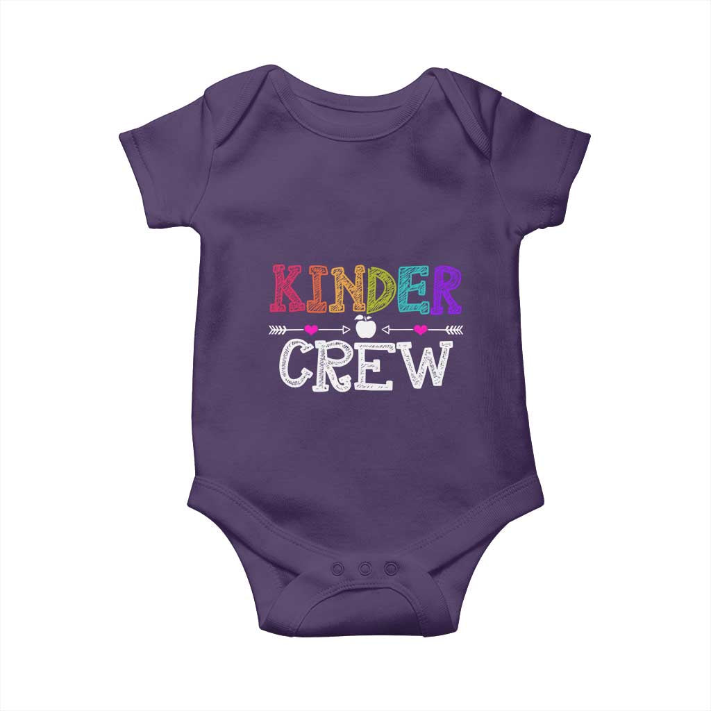 Kinder Crew Funny Kindergarten Baby Onesie Teacher and Student Back to School