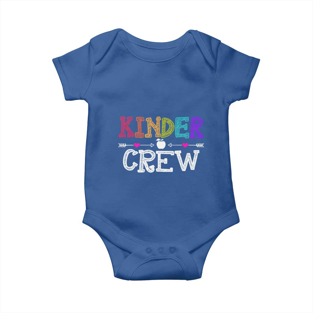 Kinder Crew Funny Kindergarten Baby Onesie Teacher and Student Back to School