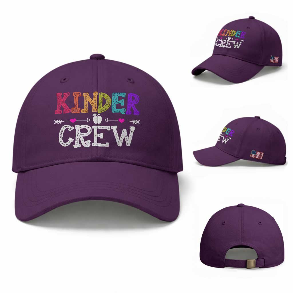 Kinder Crew Funny Kindergarten Baseball Cap Teacher and Student Back to School