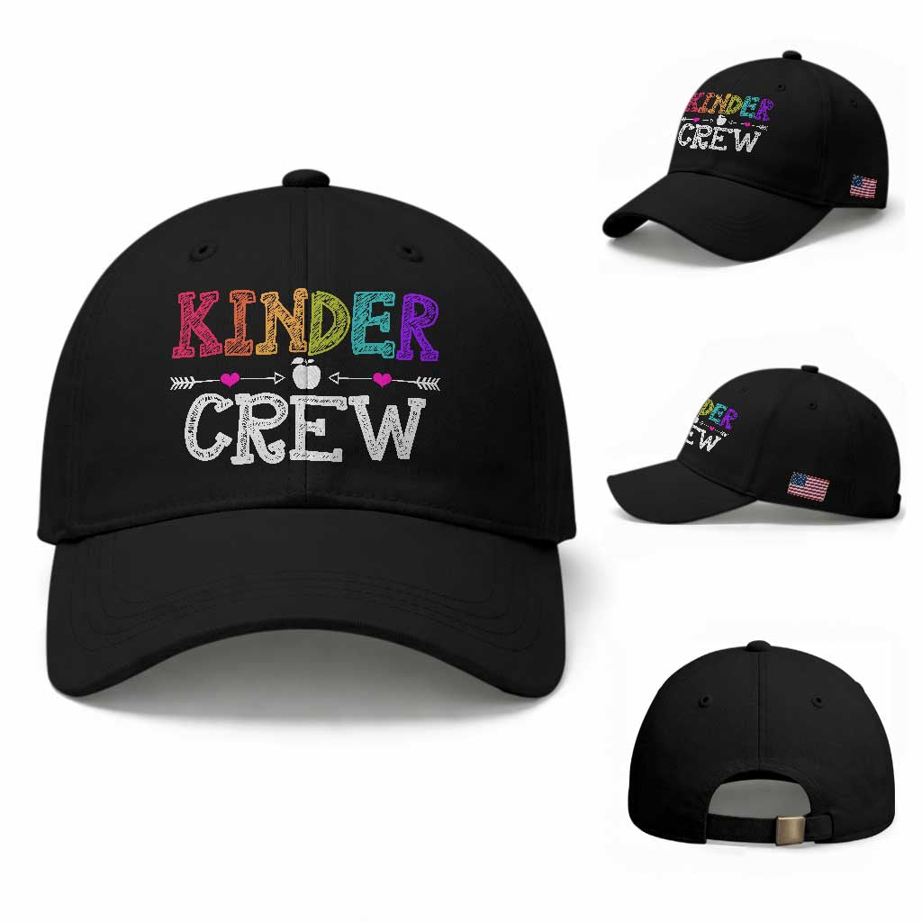 Kinder Crew Funny Kindergarten Baseball Cap Teacher and Student Back to School