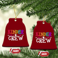 Kinder Crew Funny Kindergarten Ceramic Ornament Teacher and Student Back to School