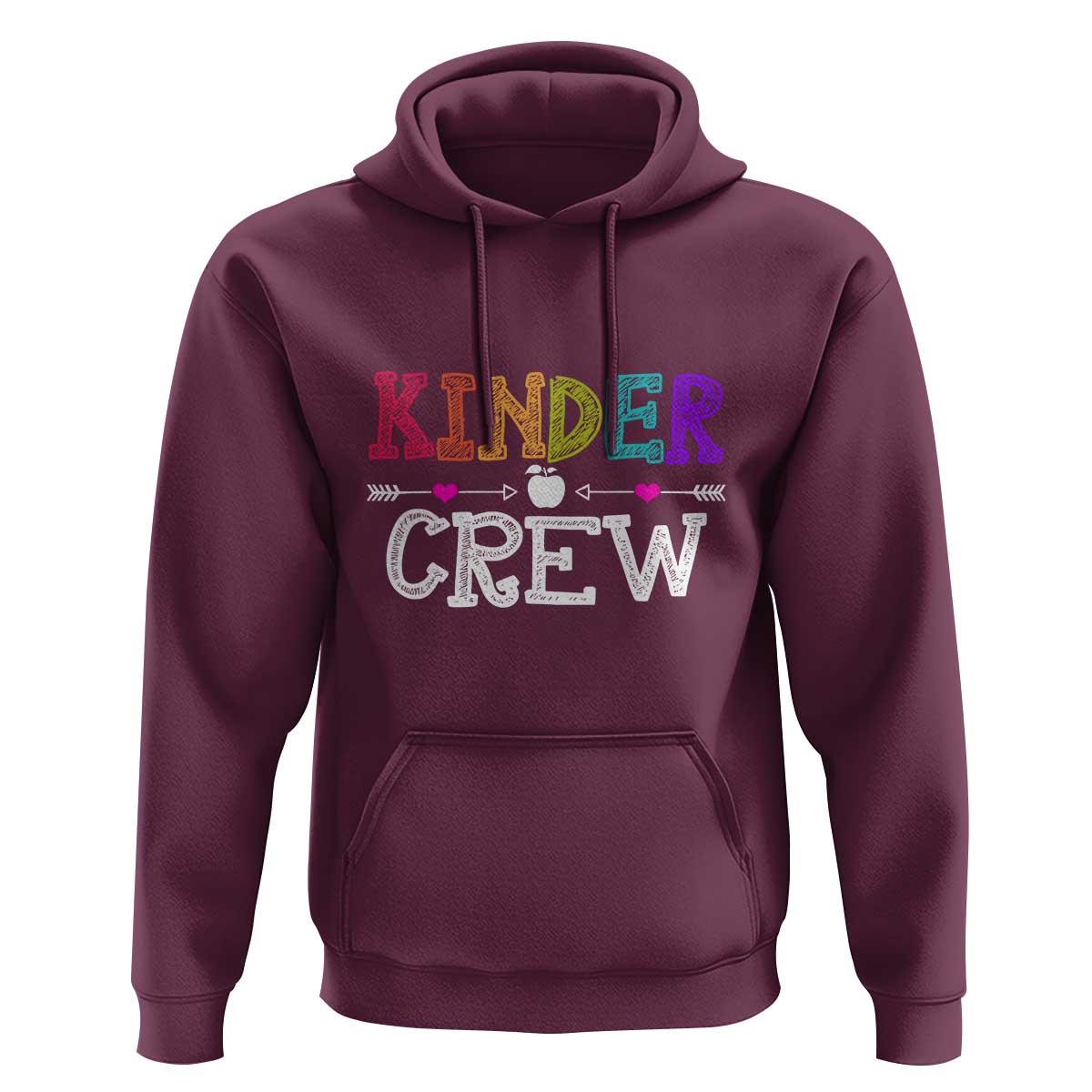 Kinder Crew Hoodie 1st Day of School, Funny Kindergarten Teacher - Wonder Print Shop
