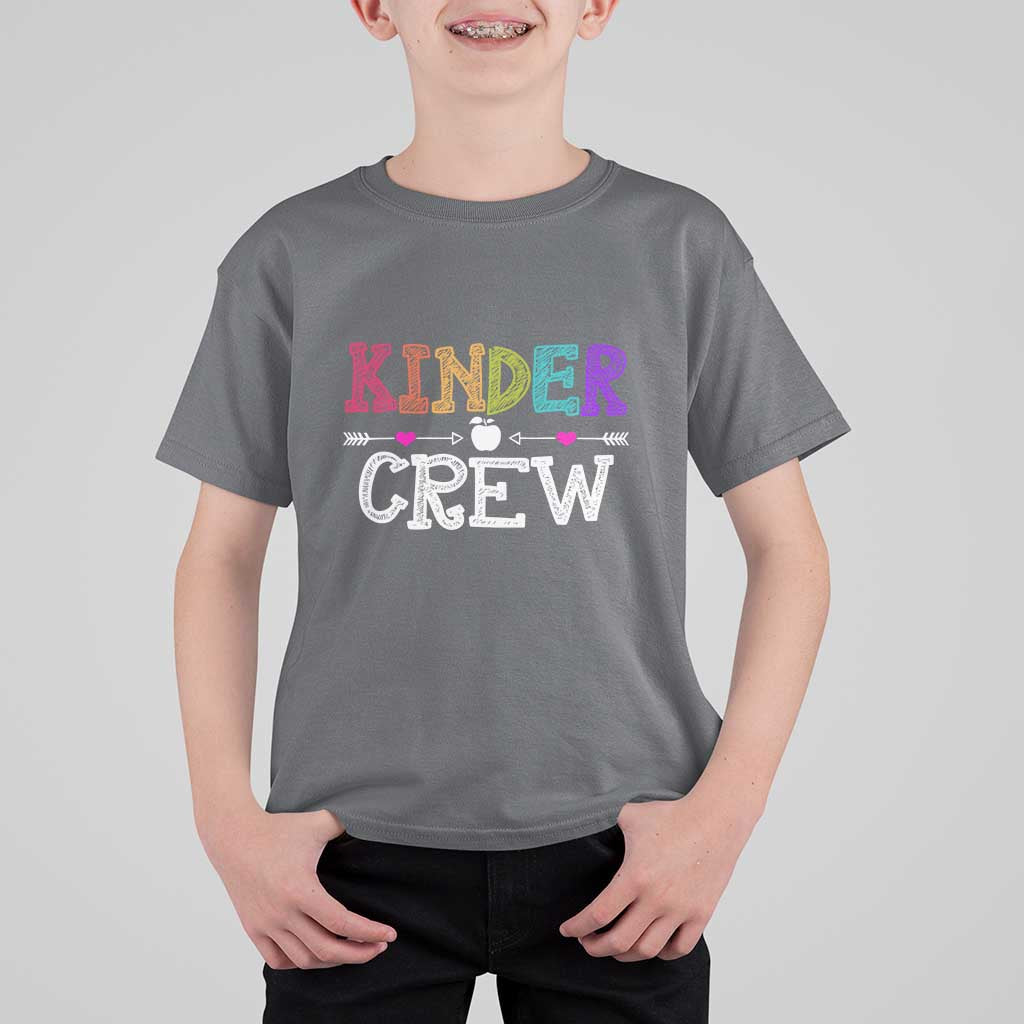 Kinder Crew T Shirt For Kid 1st Day of School, Funny Kindergarten Teacher