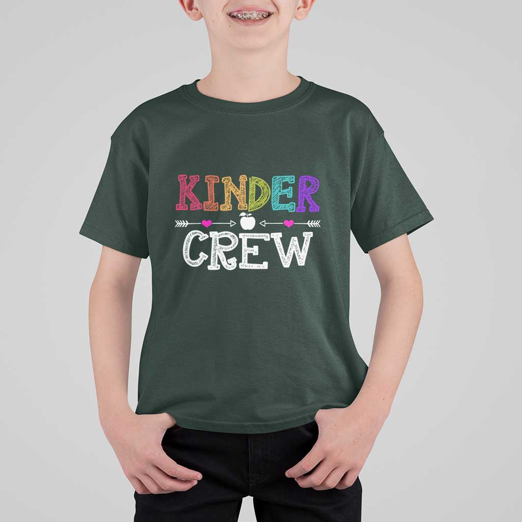 Kinder Crew T Shirt For Kid 1st Day of School, Funny Kindergarten Teacher