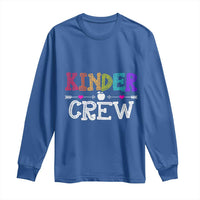 Kinder Crew Funny Kindergarten Long Sleeve Shirt Teacher and Student Back to School