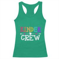 Kinder Crew Funny Kindergarten Racerback Tank Top Teacher and Student Back to School