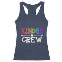 Kinder Crew Funny Kindergarten Racerback Tank Top Teacher and Student Back to School