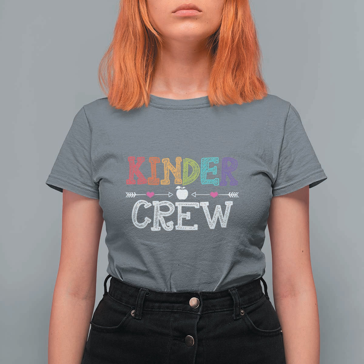 Kinder Crew T Shirt For Women 1st Day of School, Funny Kindergarten Teacher