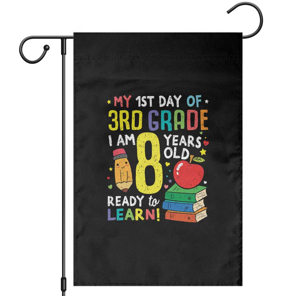 Hello 3rd Grade Garden Flag Boys and Girls First Day Back to School Gift