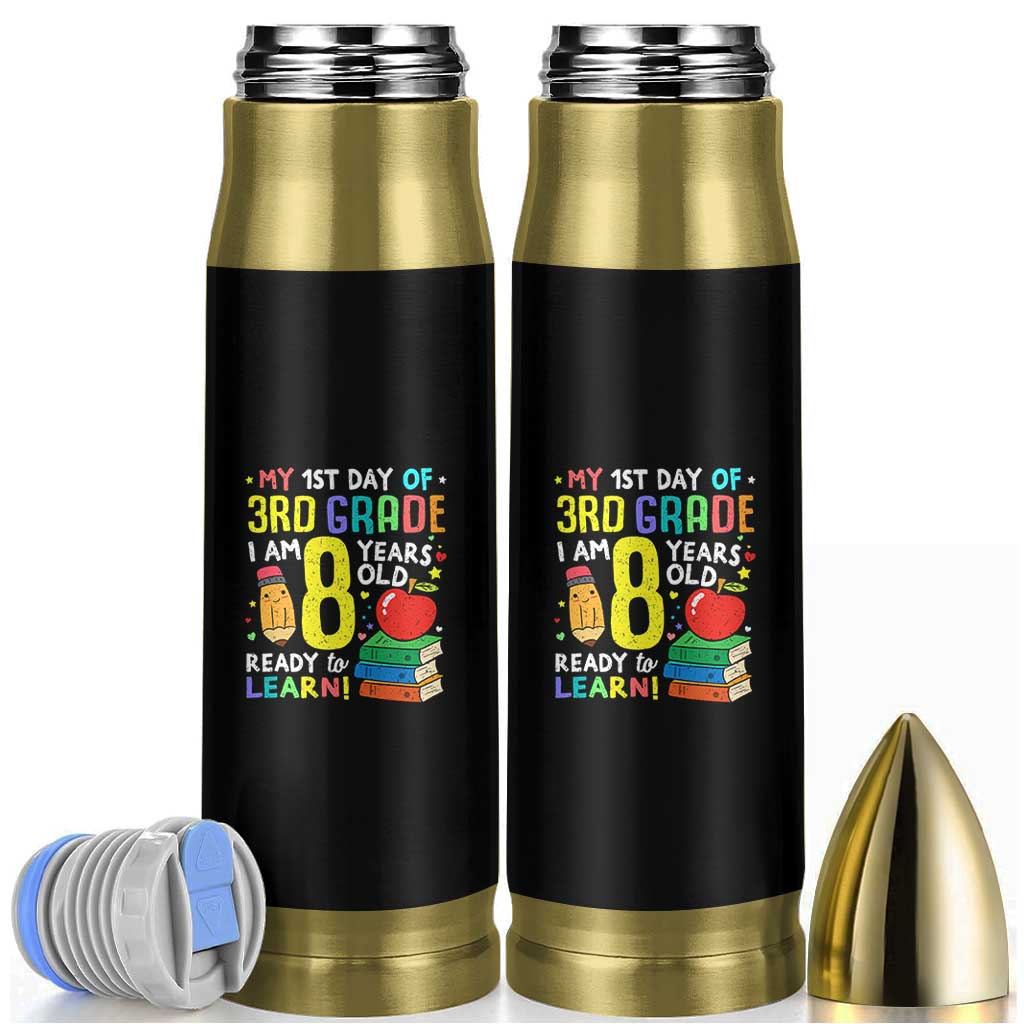 Hello 3rd Grade Bullet Tumbler Boys and Girls First Day Back to School Gift