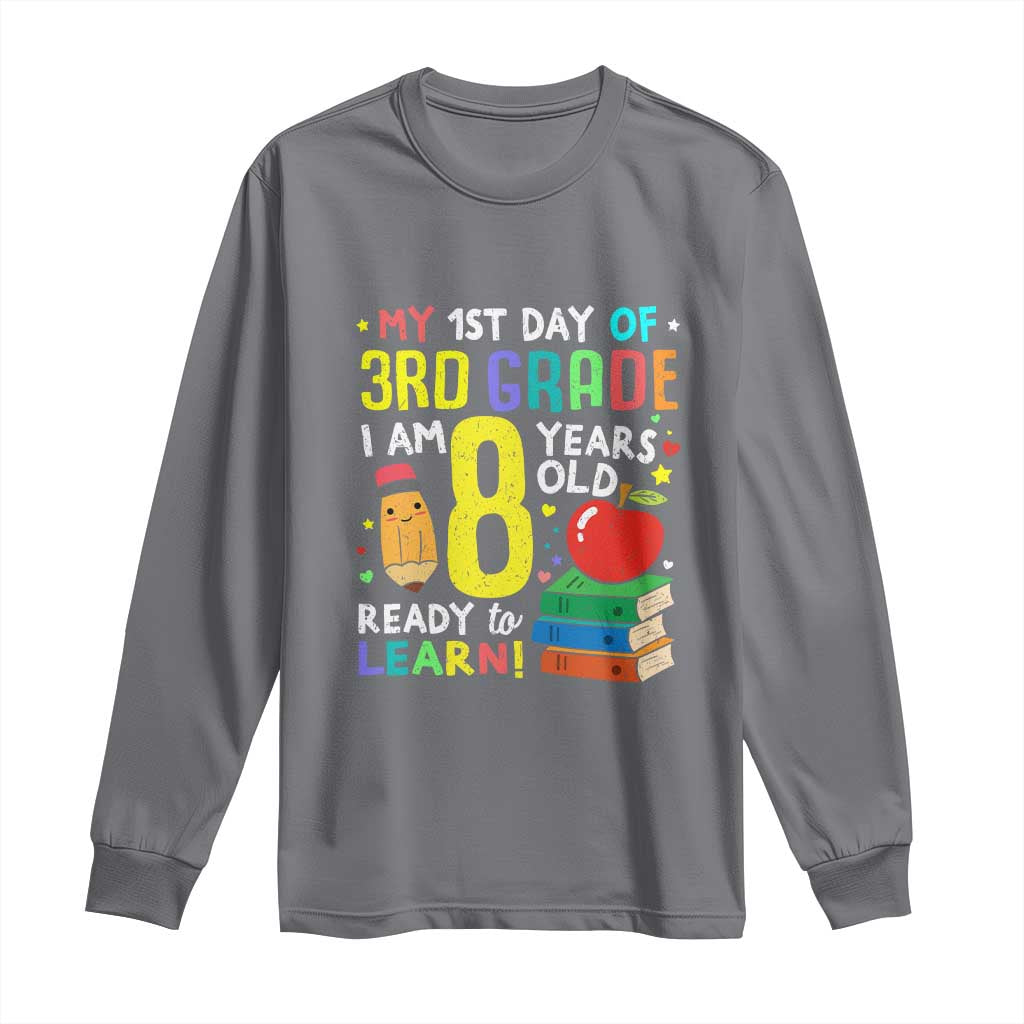 Hello 3rd Grade Long Sleeve Shirt Boys and Girls First Day Back to School Gift