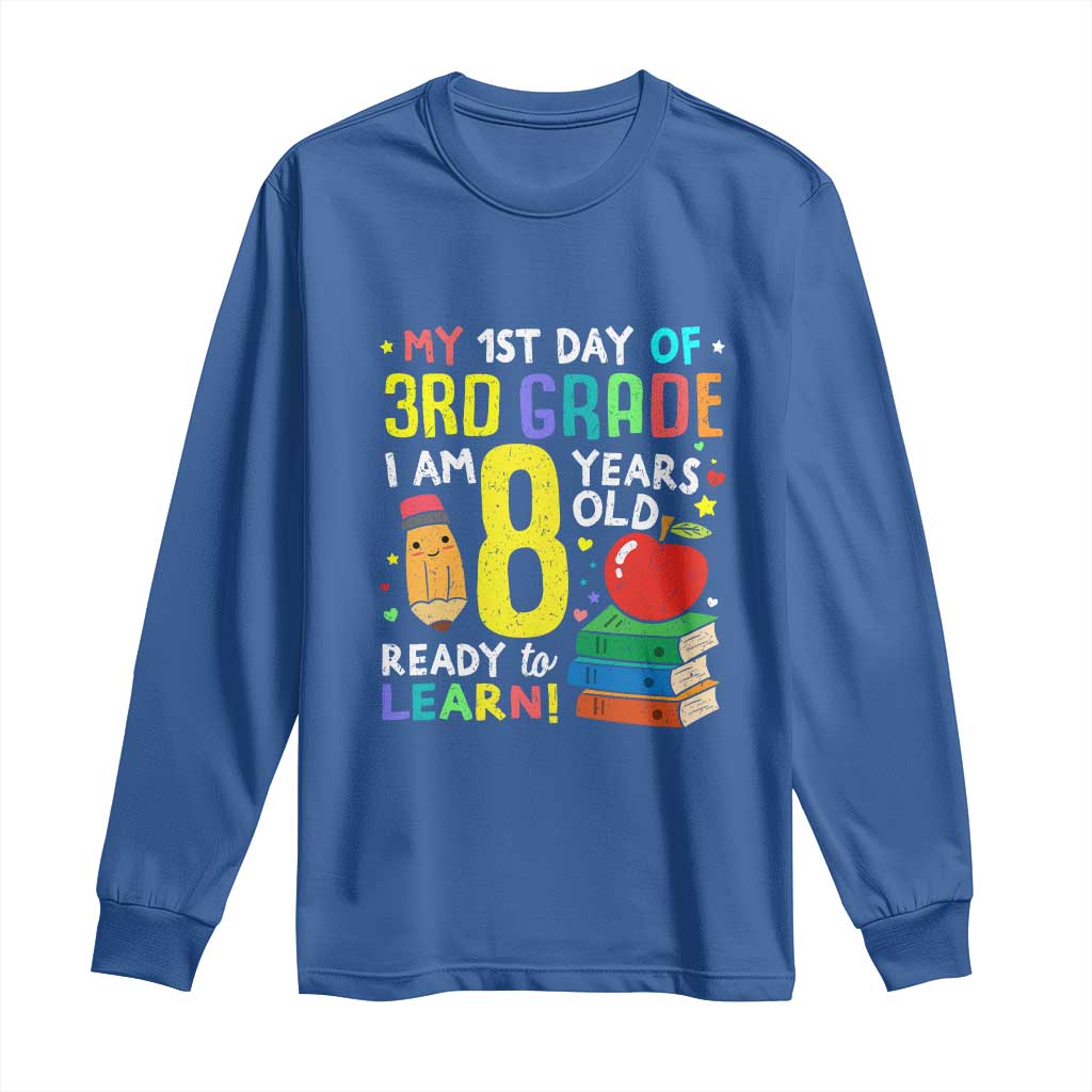 Hello 3rd Grade Long Sleeve Shirt Boys and Girls First Day Back to School Gift