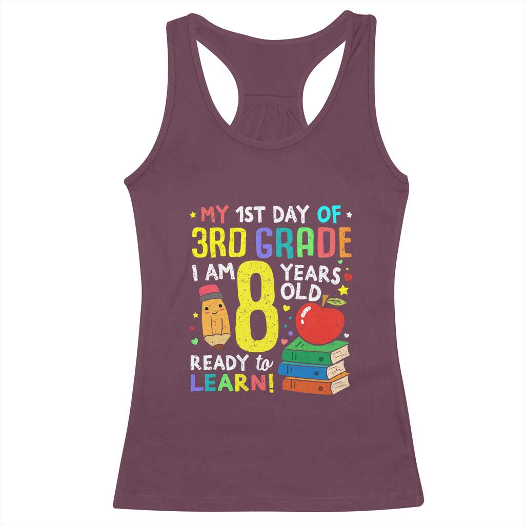 Hello 3rd Grade Racerback Tank Top Boys and Girls First Day Back to School Gift