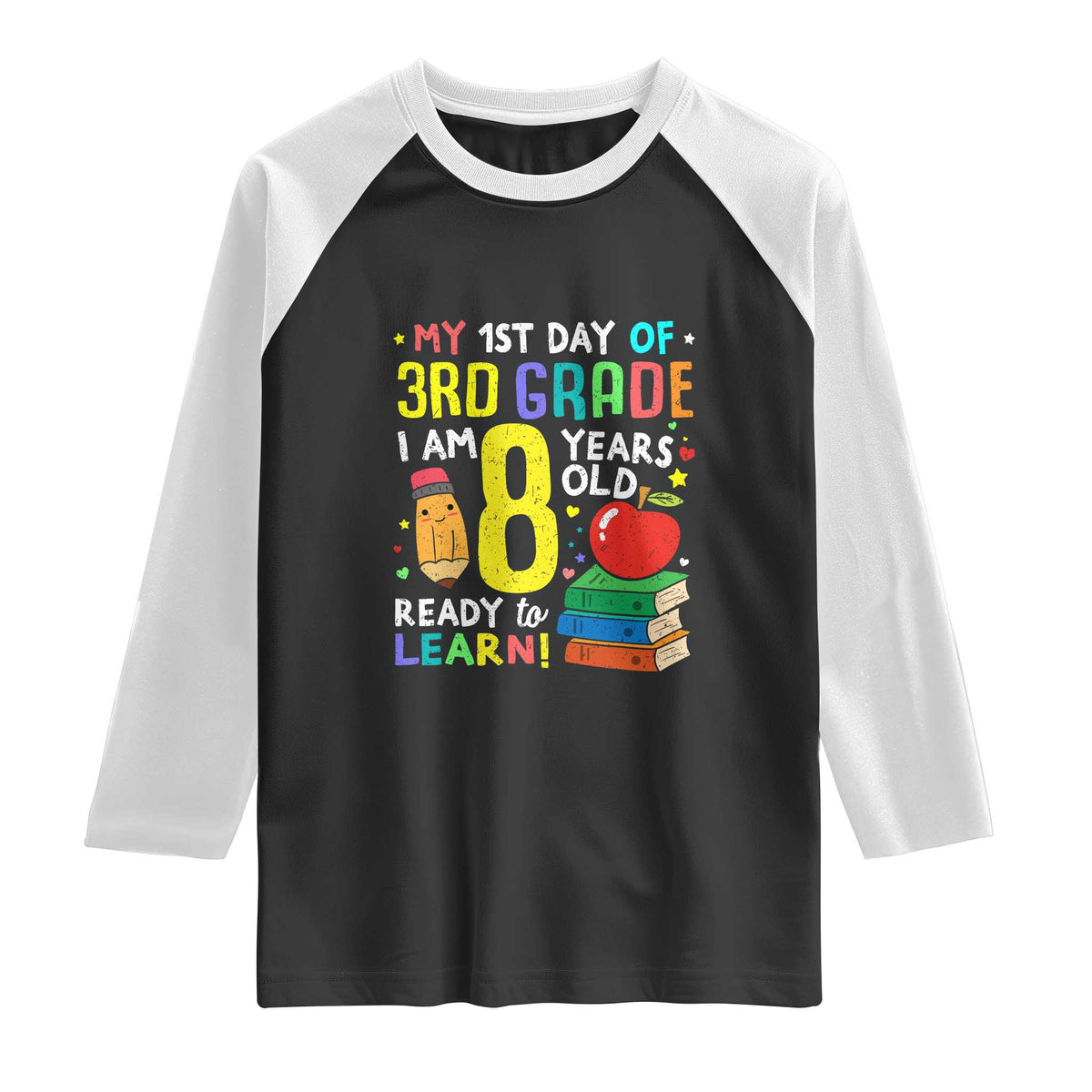 Hello 3rd Grade Raglan Shirt Boys and Girls First Day Back to School Gift