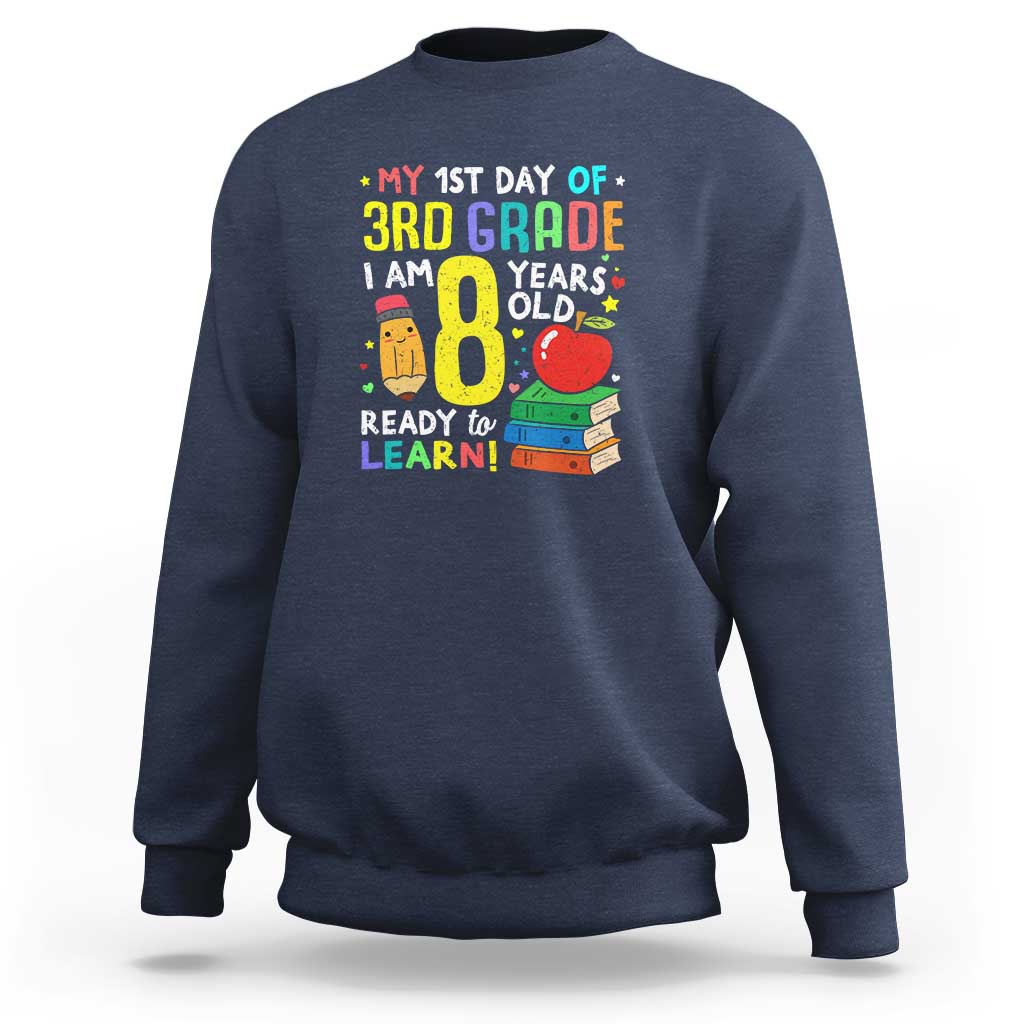 3rd Grade Back to School Sweatshirt Boys and Girls First Day Gift - Wonder Print Shop