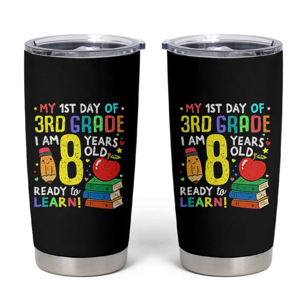Hello 3rd Grade Tumbler Cup Boys and Girls First Day Back to School Gift