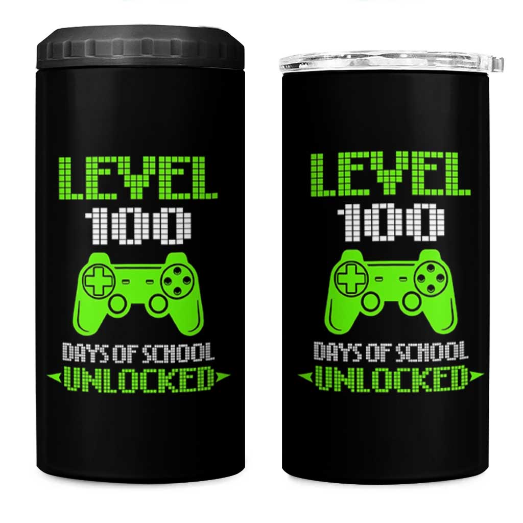 100 Days of School Smarter 4 in 1 Can Cooler Tumbler Cool 100th Day Celebration Gift