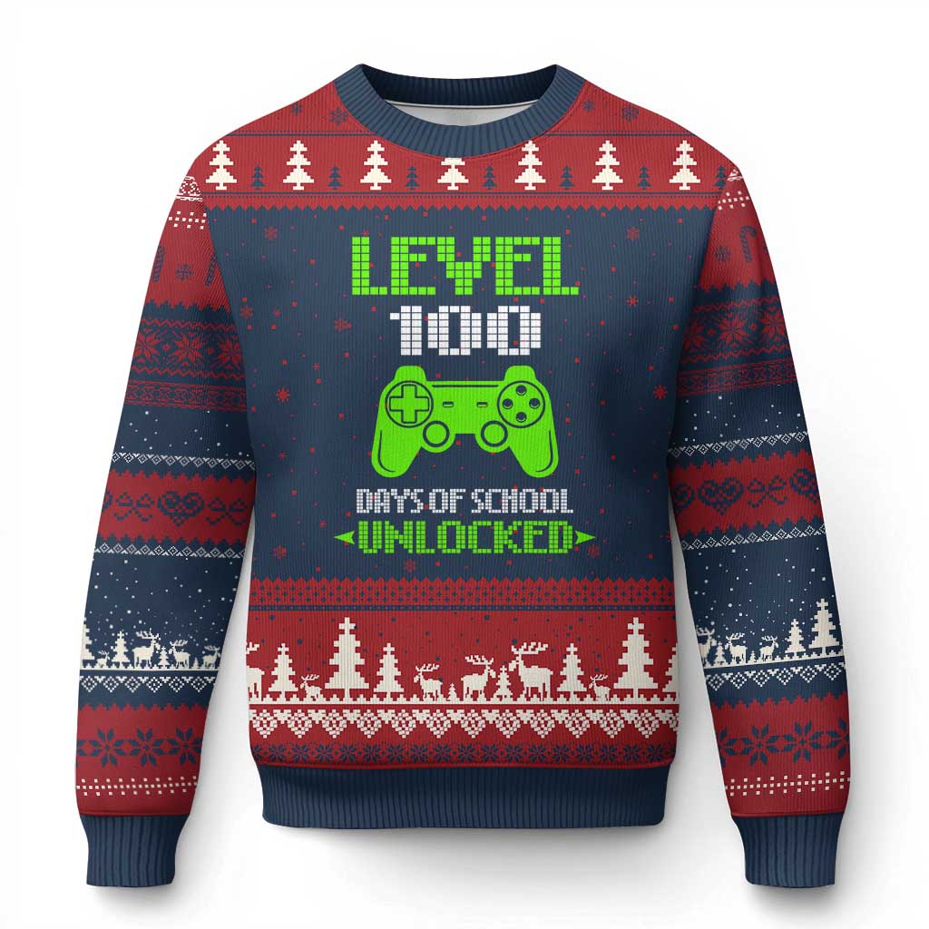 100 Days of School Smarter Ugly Christmas Sweater Cool 100th Day Celebration Gift