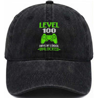 100 Days of School Smarter Washed Cotton Baseball Cap Cool 100th Day Celebration Gift