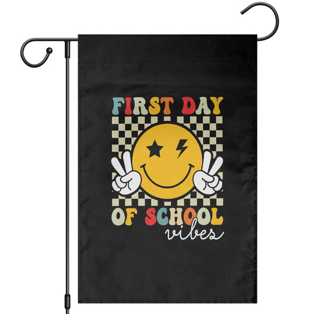 First Day of School Vibes Garden Flag Aesthetic Back to School Teacher Student