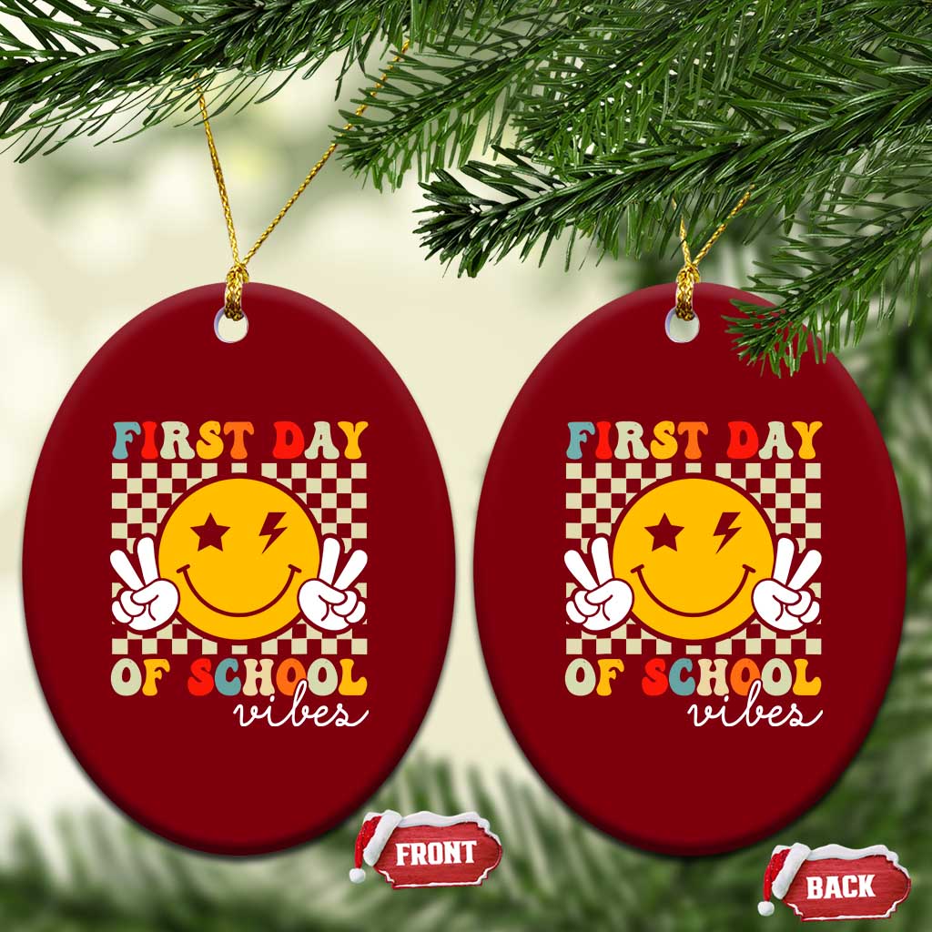 First Day of School Vibes Ceramic Ornament Aesthetic Back to School Teacher Student
