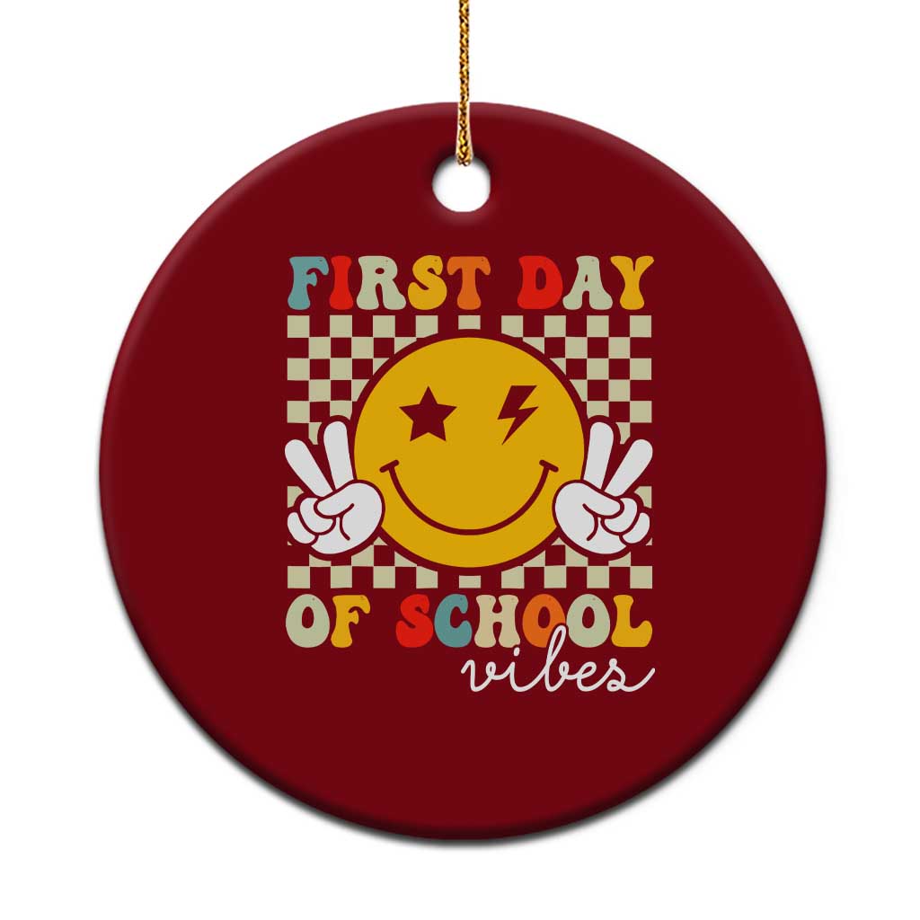 First Day of School Vibes Ceramic Ornament Aesthetic Back to School Teacher Student