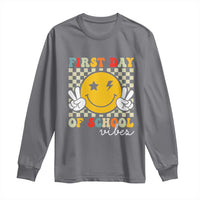 First Day of School Vibes Long Sleeve Shirt Aesthetic Back to School Teacher Student