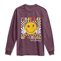 First Day of School Vibes Long Sleeve Shirt Aesthetic Back to School Teacher Student