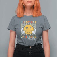 First Day of School Vibes T Shirt For Women Back to School for Teachers and Students